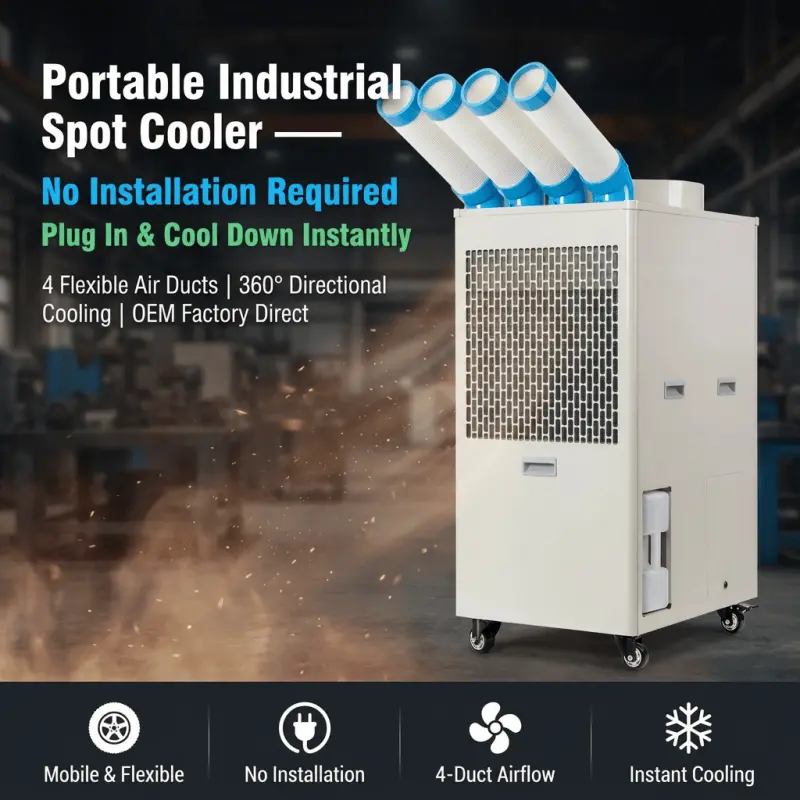 OEM தனிப்பயன் லோகோ தொழில்துறை போர்ட்டபிள் ஏர் கண்டிஷனர் 110V 220V 380V மல்டி-வோல்டேஜ் குறைந்த MOQ தொழிற்சாலை நேரடி விநியோகம் OEM தனிப்பயன் லோகோ தொழில்துறை போர்ட்டபிள் ஏர் கண்டிஷனர் 110V 220V 380V மல்டி-வோல்டேஜ் குறைந்த MOQ தொழிற்சாலை நேரடி விநியோகம்